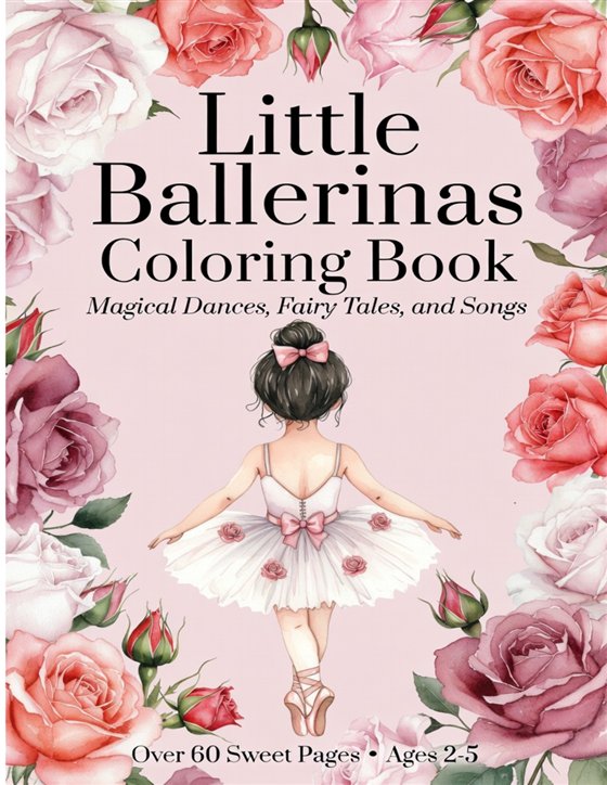 Little Ballerinas Coloring Book — a real coloring book published on Amazon KDP